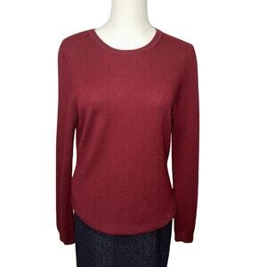 Charter Club Luxury Cashmere Burgundy 100% Cashmere Sweater Sz M